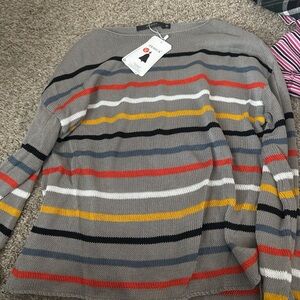 H&M Multicolor Striped Crewneck Sweater